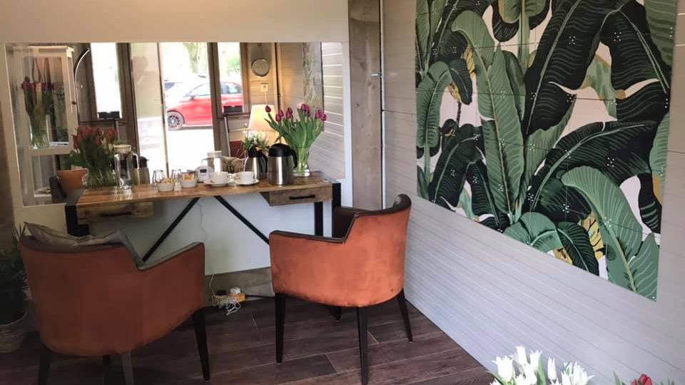 Het Praathuis van Villa Duinstaete van binnen